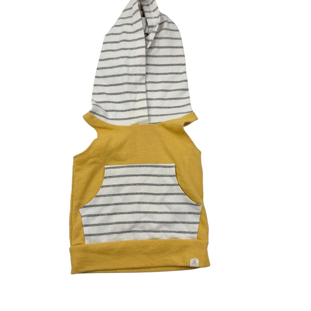 Lulu + Roo Yellow Sleeveless Hoodie Sweatshirt
